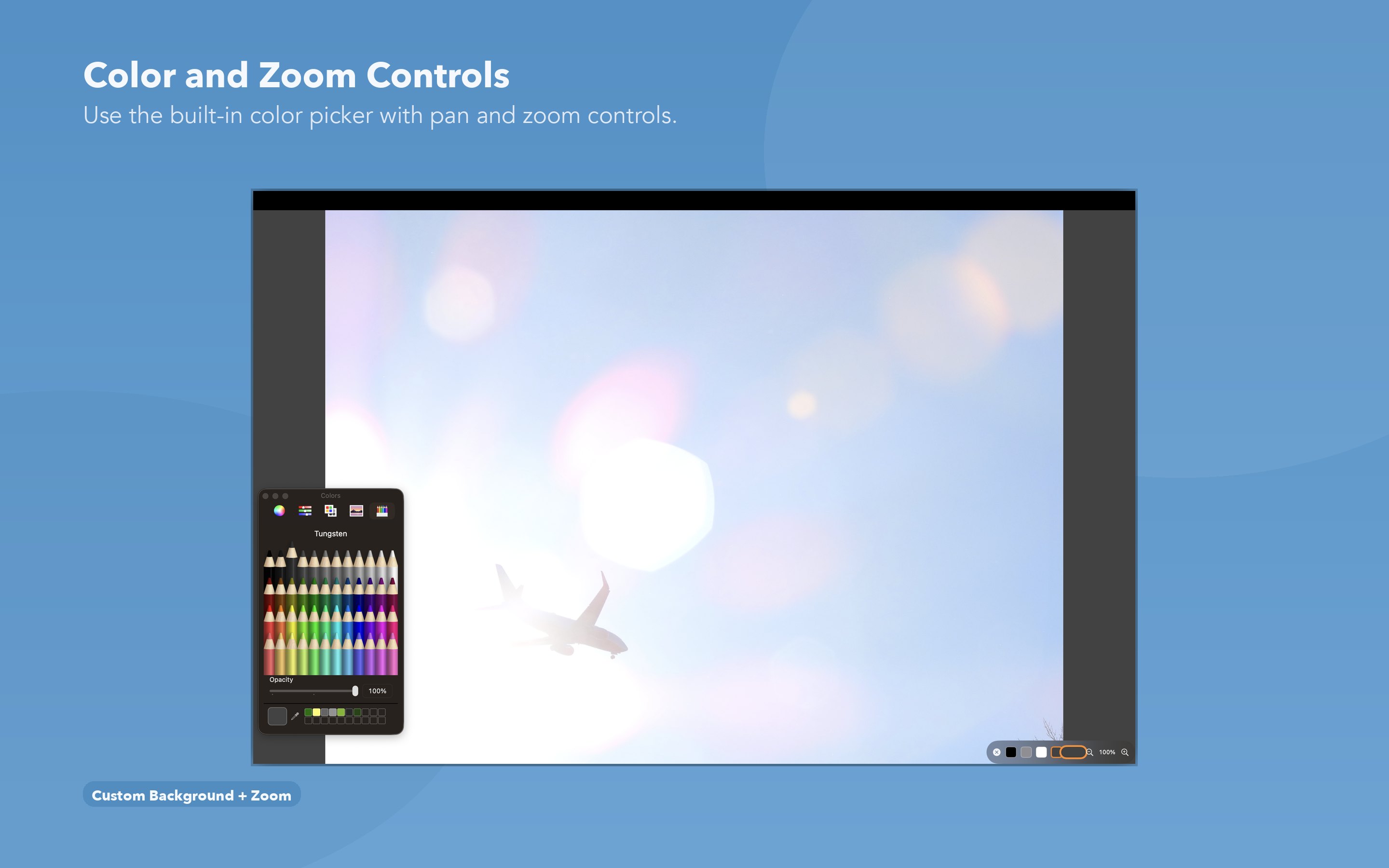 doPreview macOS composition showing color and control features.